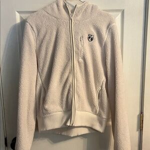 American Eagle White Zip-Up Hoodie